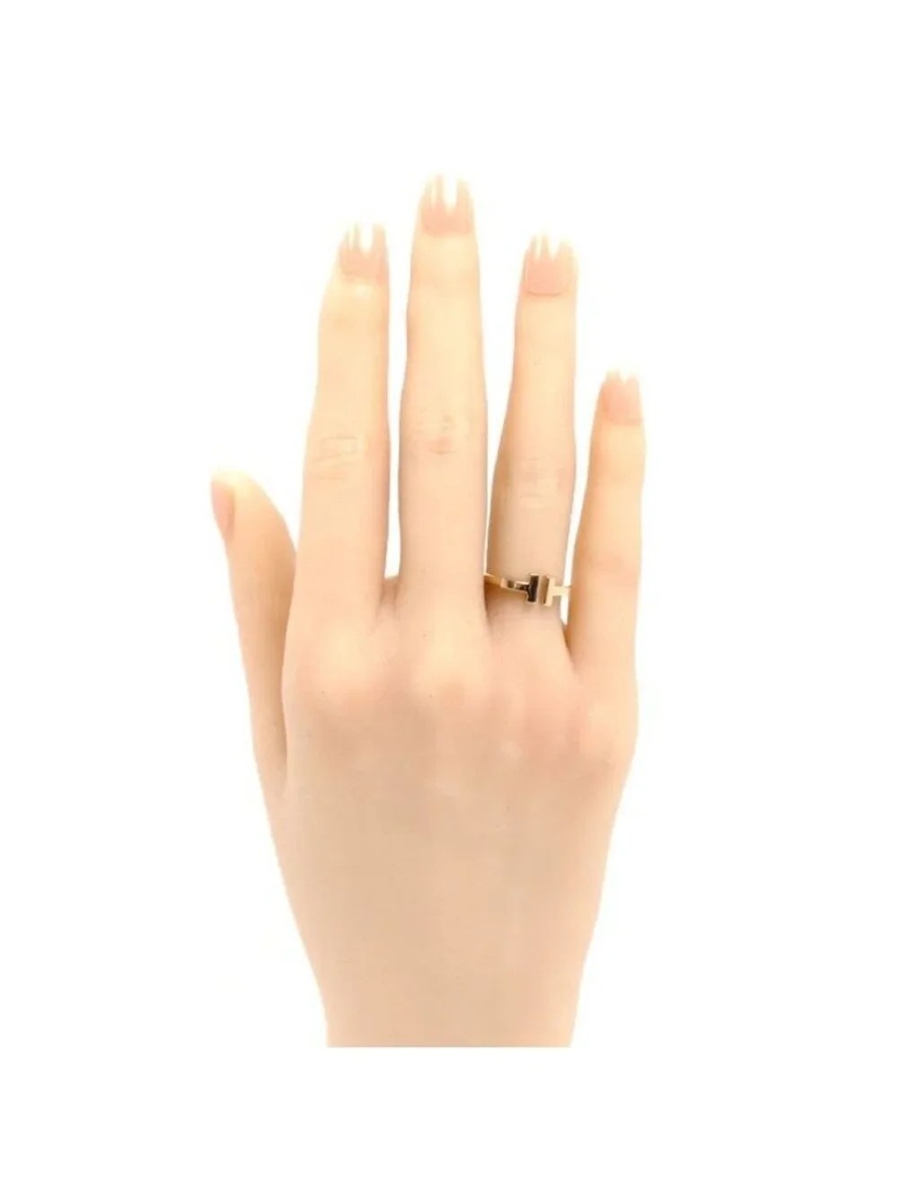 Tiffany & Co 18K Pink Gold T Wire Ring Vintage